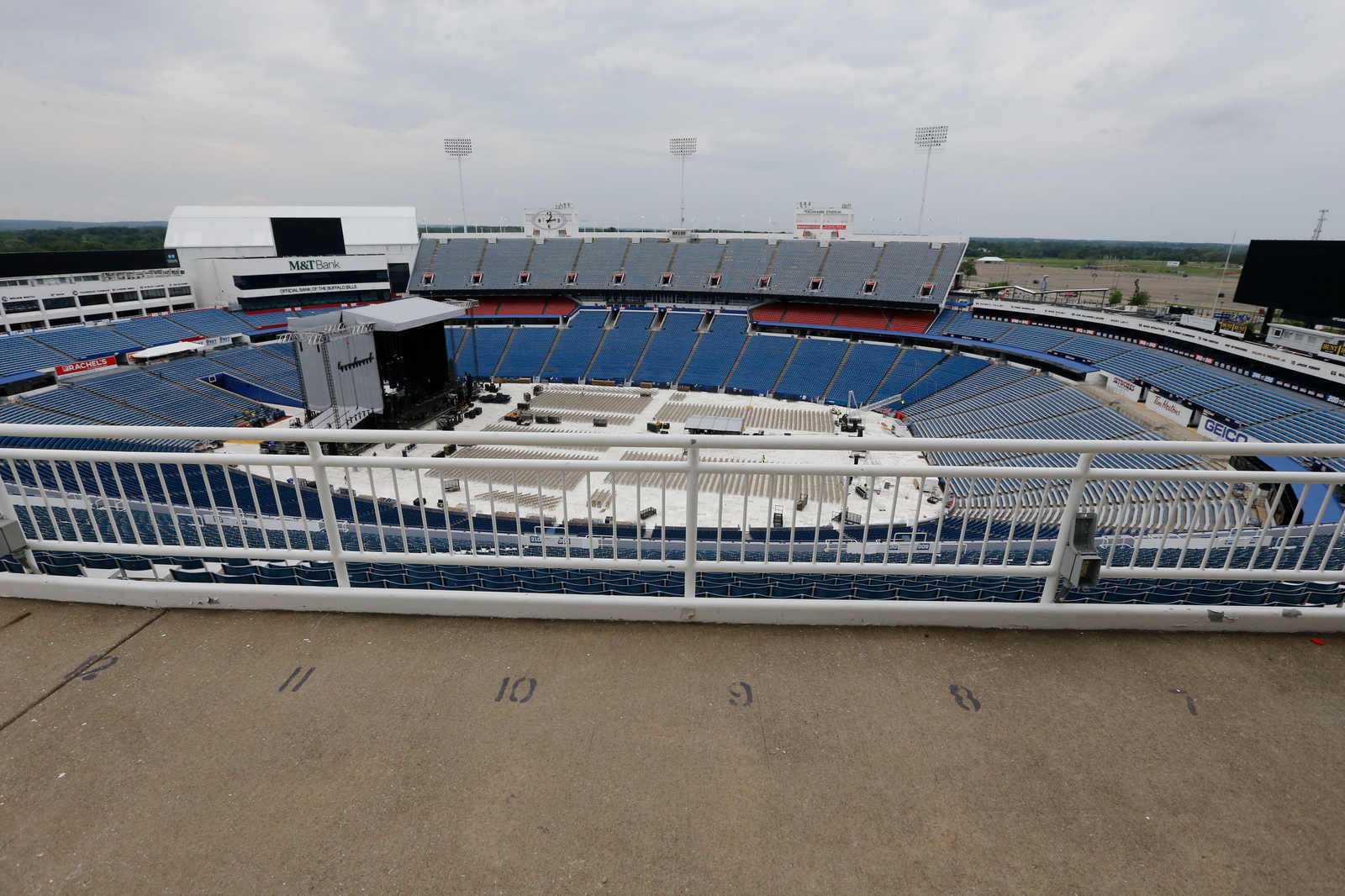 Last row in the stadium